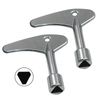 UKUSI 2PCS Inner Triangle Spanner Key, Stainless Steel Multi-Functional Utilities Key Elevator Emergency Lift Door Release Triangle Lock Keys
