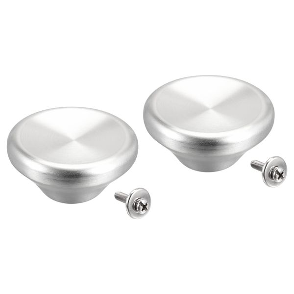 uxcell Universal Pot Lid Knobs Stainless Steel Replacement Knobs 23x50x23mm for Pot Cover Lids Pack of 2