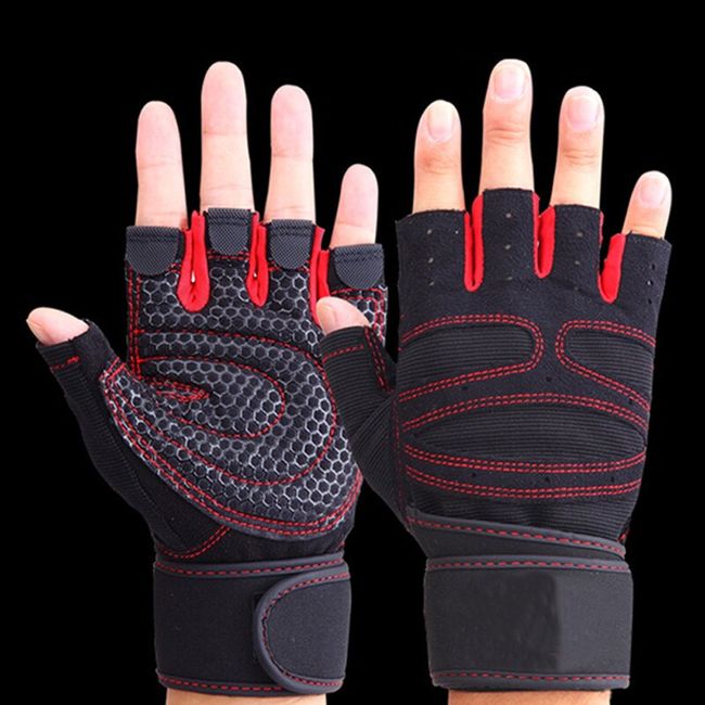 1pair Unisex Half-fingered Palm Protection Sports Gloves For