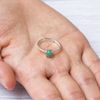 Philip Jones Green Aventurine Adjustable Ring with Quote Card