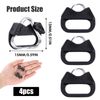 4 Pcs Camera Triangle Split Rings, Camera Strap Hook Lug Ring with Plastic Cover Cap for Camera Shoulder Strap, Compatible with DSLR Rangefinder Mirrorless Camera Eyelet (2 Pairs)