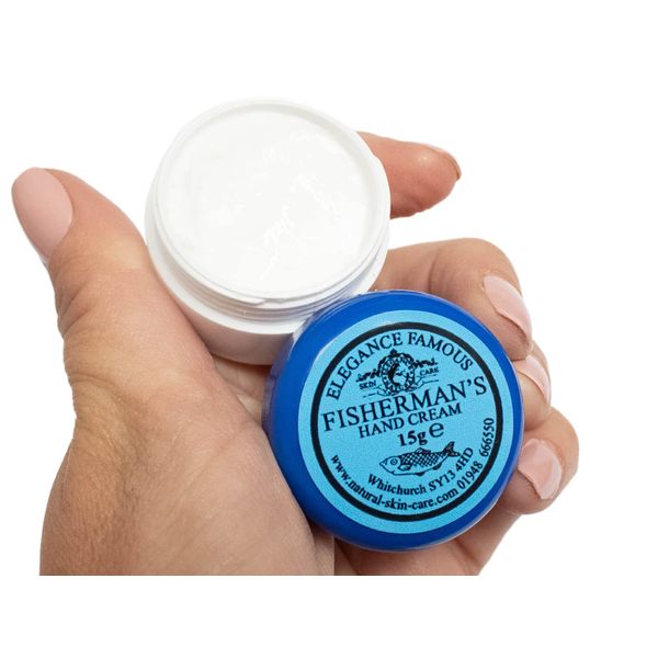 Fishermans Nourishing Hand Cream 15g by Elegance Natural Skin Care Repair & Restore Dry Chapped Hands Trial Pocket Handbag Size