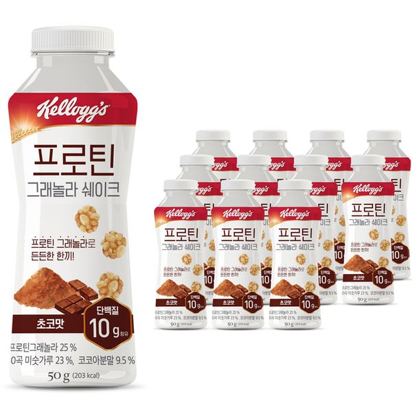 Kellogg's Protein Granola Shake Chocolate Flavor, 50g, 12ea