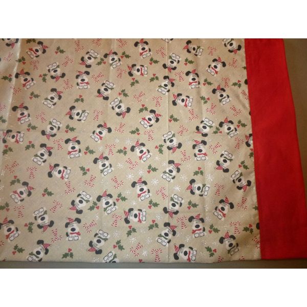 Holiday Dogs Cotton Fabric Design a standard handcrafted pillowcase