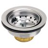 4400246 3-1/2" Kitchen Sink Strainer Assembly with Brass Locknut (Deluxe)