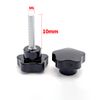 Star Knob Grip M6 x 10mm Female Thread Clamping Knobs Handle Tightening Screw Black