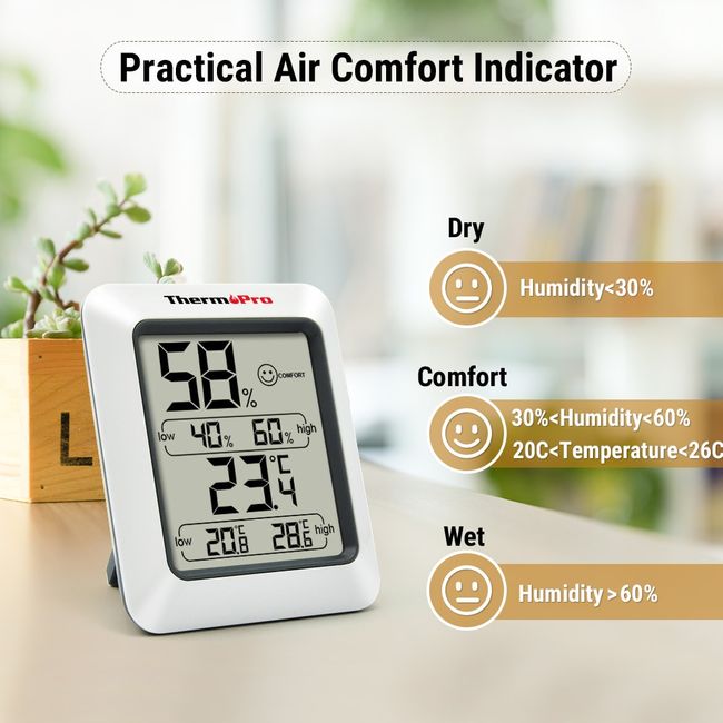 ThermoPro Digital Indoor Outdoor Thermometer Hygrometer Wireless Humidity  Meter