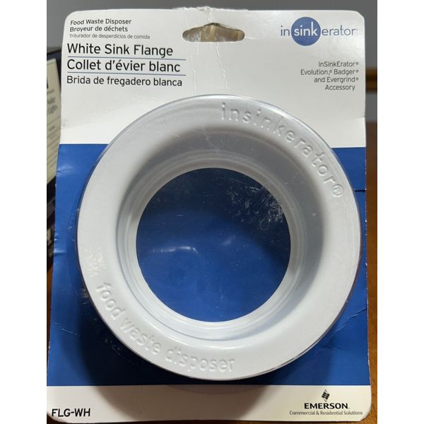 InSinkErator FLG-WH White White Disposal Flange. Brand New In Package.