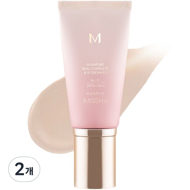 Missha M Signature Real Complete BB Cream EX SPF30 PA++ 45g, No. 21 Bright Beige, 1EA