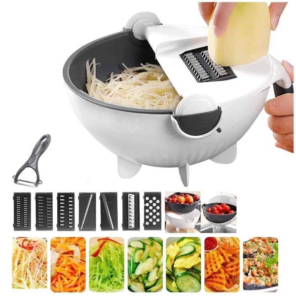 9 in 1 Hand Held Spiralizer Vegetable Slicer