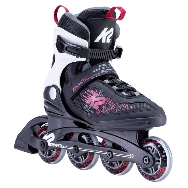 K2 Skate Women's Kinetic 80 Inline Skate BLACK_BERRY, 6