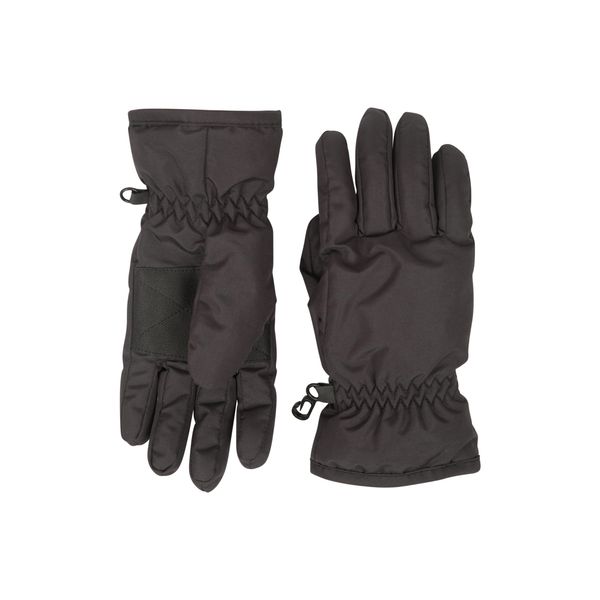 Mountain Warehouse Kids Ski Gloves - Water-Resistant, Padded Snowproof Glove with Textured Palm Grip, Boys & Girls - For Skiing, Snowboarding & Outdoors Black S