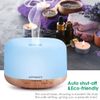 URPOWER 500ml Essential Oil Diffuser with Cool Mist Humidifier Function - 7 Color Changing LED Lights, 4 Timer Modes & Auto Shut-Off Ultrasonic Aromatherapy Scent Diffuser for Home, Office