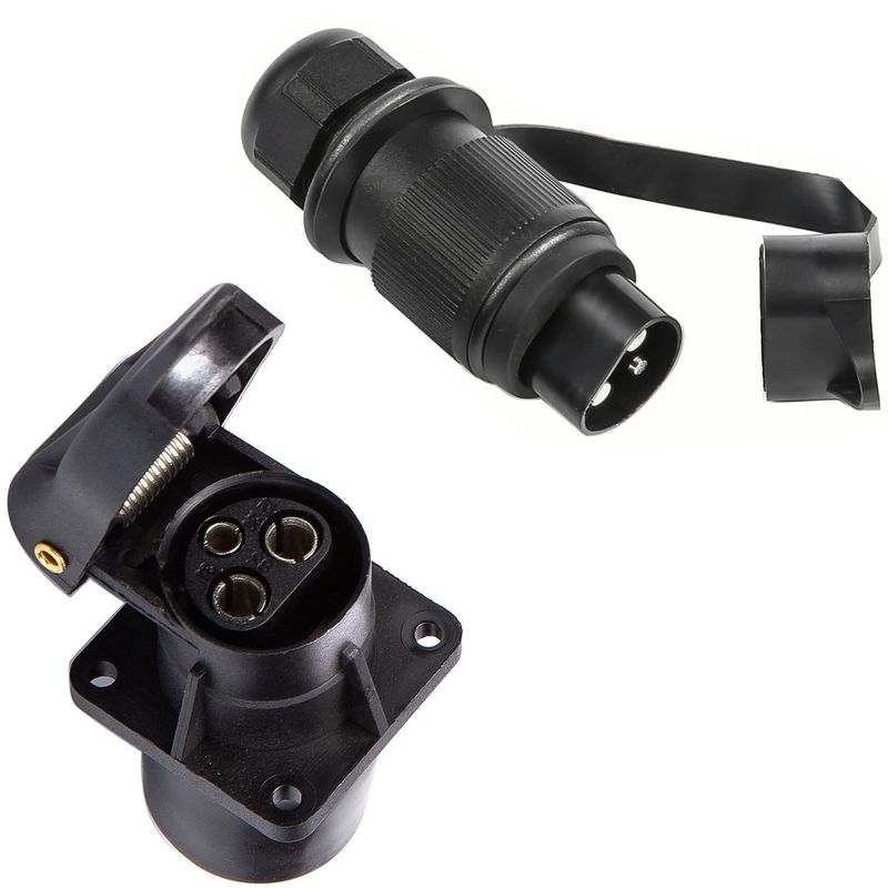 SPARKMOTO 3 Pin Tractor Plug and 3 Pin Tractor Socket, 12V 3 Pin ...