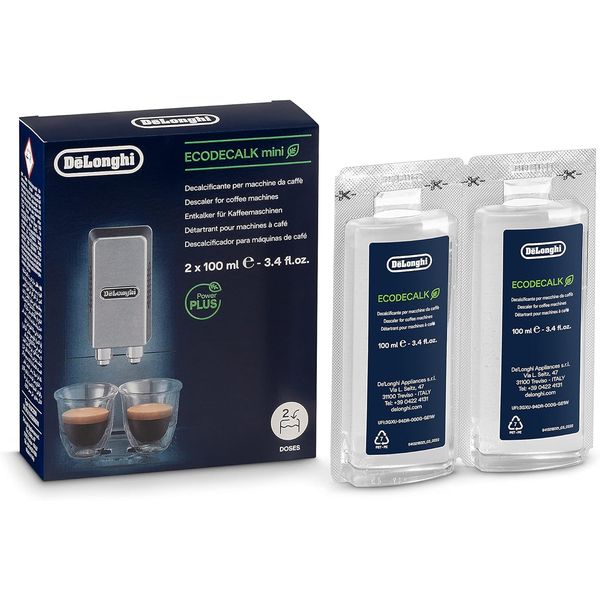 Delonghi 5513296011 ECODECALK Mini Coffee Machine Descaler 2 x 100 ml