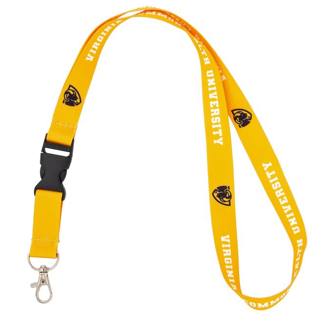 Desert Cactus Virginia Commonwealth University Lanyard VCU Rams Car Keys ID Badge Holder Keychain Detachable Breakaway Snap Buckle (Yellow)