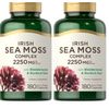 Irish Sea Moss Capsules 2250mg 2X180 Caps Bladderwrack/Burdock/Algae Non GMO