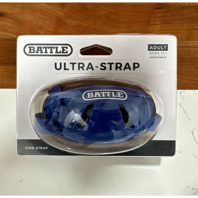 Battle Ultra -Strap Adjustable Football Chin Strap BLUE for Adult 12+
