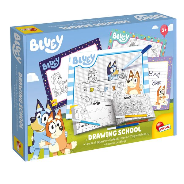 Lisciani - Bluey - Painting and Drawing School - Creative Set - 4 Boards and Stickers - Ready for Adventure - From 3 Years - Made in Italy
