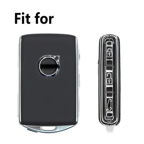 ontto Car Key Case with Statue of Liberty Pattern,Antiscratched Key Fob Protection Fit for S60 S90 XC40 XC60 XC90 V60 V90 Polestar 1 Polestar 2 2018-up,with USA Flag Keychain,White