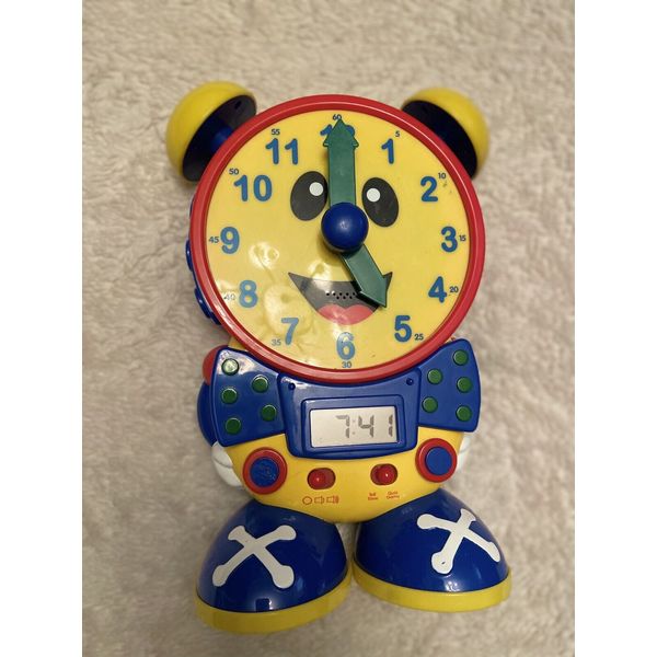 The Learning Journey Telly The Teaching Time Clock Primary Colors tested/working