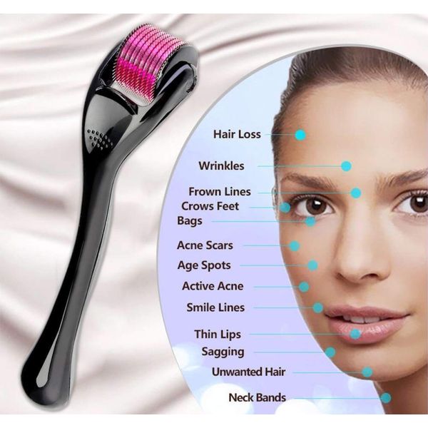 Derma Roller Boolavard® TM + Free Travel Folder - Derma Roller with 540 Needles - Instructions in German and English 1.5 mm