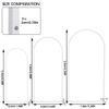 3x Large Metal Arch Backdrop Stand Wedding Arch Square Arched Frame 5/6/6.7ft