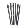 MSQ Eyeshadow Brush, 6 Pieces, Makeup Brush, Premium Fiber Hair, Ultra Soft, Daily Makeup, Portable, Suitable for Sensitive Skin, Black