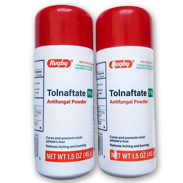 Antifungal Powder Tolnaftate 1% Rugby Squeeze Bottle 45gm ( 2 pack )~