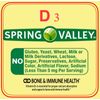D3, Vitamin D3 Softgels, 5000 IU, 100 Count, Spring Valley 125 mg