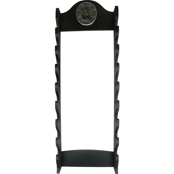 BladesUSA WS-8WX Sword Stand 8-Tiers Wall Mount Sword Stand with Samurai Logo