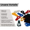 Sock Clips in the Colours Red/White/Yellow/Blue