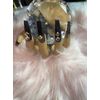 🖤💠Custom Black PInk Gold 10 Pc Cl Coffin Press On Nails 💠🖤