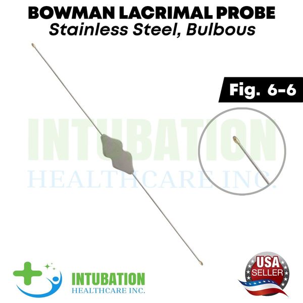 Bowman Lacrimal Probe Bulbous Fig 6-6 Surgical Dental ENT Ophthalmic Instruments