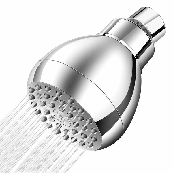 YVZUL High Pressure Shower Head，3 Inch Anti-clog Anti-leak Fixed Chrome