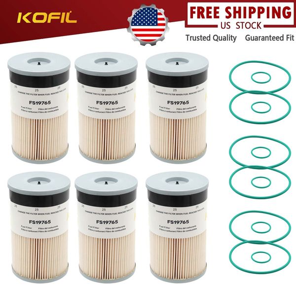 FS19765 Fuel Water Separator Filter for Cummins ISX & Paccar MX (6pack)