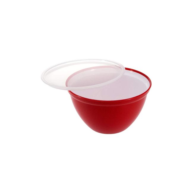 CASUAL PRODUCT Easy to Use Bowl with Lid, 5.5 inches (14 cm), RD, For Cooking and Tableware, Microwave Safe, Dishwasher Safe, Stackable in Refrigerator, 5.5 inches (14 cm), 23.7 fl oz (700 ml)