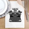 Azeeda 'Write On' White Cotton Tea Towel/Dish Cloth (TW00038897)