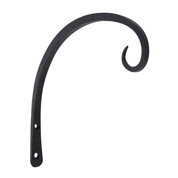 Achla Designs Downcurled Wall Bracket Hook, 9-inch (TSH-11), Black