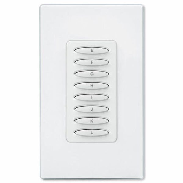 PCS PulseWorx UPB Wall Controller, 8 Button, White (KPCW-8-W)