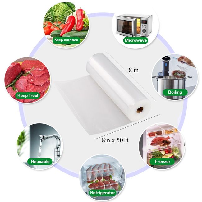 Food Vacuum Sealer Rolls Vacuum Bags packing BPA FREE Household Kitchen Food  Vacuum Bags Sealer Storage Bags 5Rolls/Lot