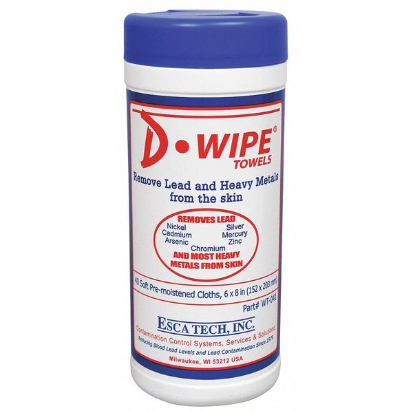 LEAD RMVR WIPES 40CT by D-WIPE MfrPartNo WT-041