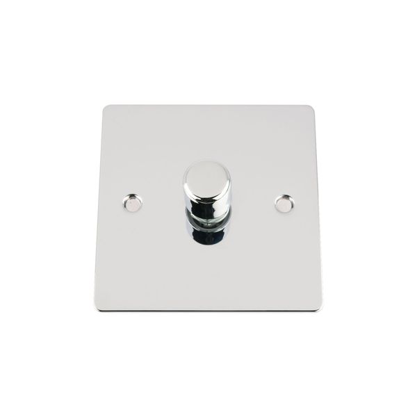 Light Dimmer Switch 1 Gang 2Way 10A -Push On Off 400W -Polished Chrome -Flat