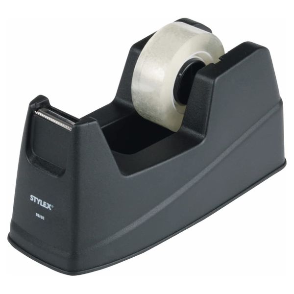 Stylex 23288 Adhesive Tape Dispenser with a Roll of Adhesive Film, Black