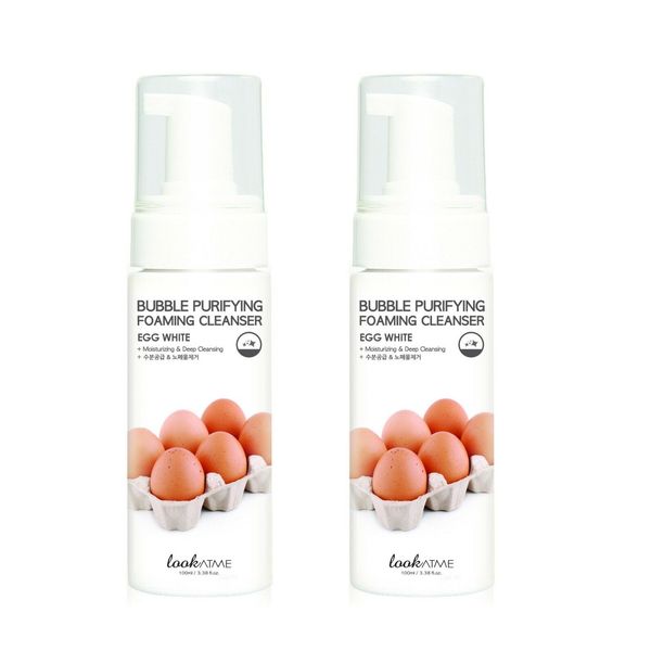 2x New Sealed Korean Look at Me Egg White Bubble Purifying Foaming Cleanser