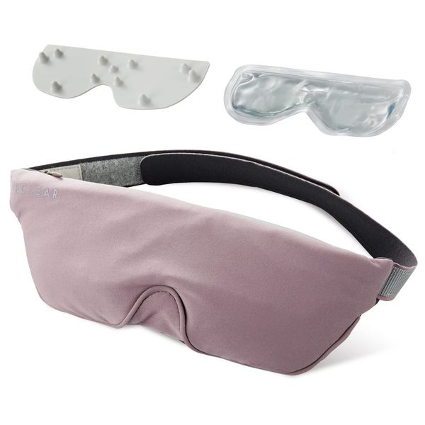 Elecom HCI-G01PN Eye Mask, Gel Pack, For Hot and Cold Use, Acupuncture Press Sheet, Warm, Cool, Light Blocking, Relaxing, Sleep, Microwave Heating, Refrigerator Cooling, Washable, Relax Mauve