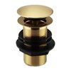 Brushed Brass Round Click Clack Unslotted Basin Waste