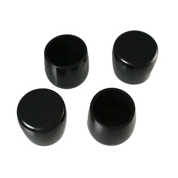 High Logic Pipe Leg Cap 32mm Round A-107 Black