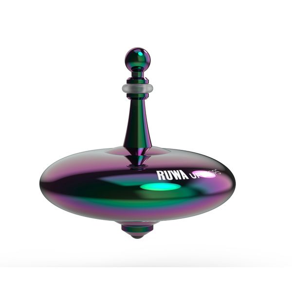 RUWA | Metal Spinning Top | Psychedelic Stainless Steel