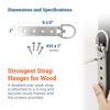 Super Heavy Duty Extra Large Strap Hanger - 2 Pack - 4 Hole D-Ring Hanger